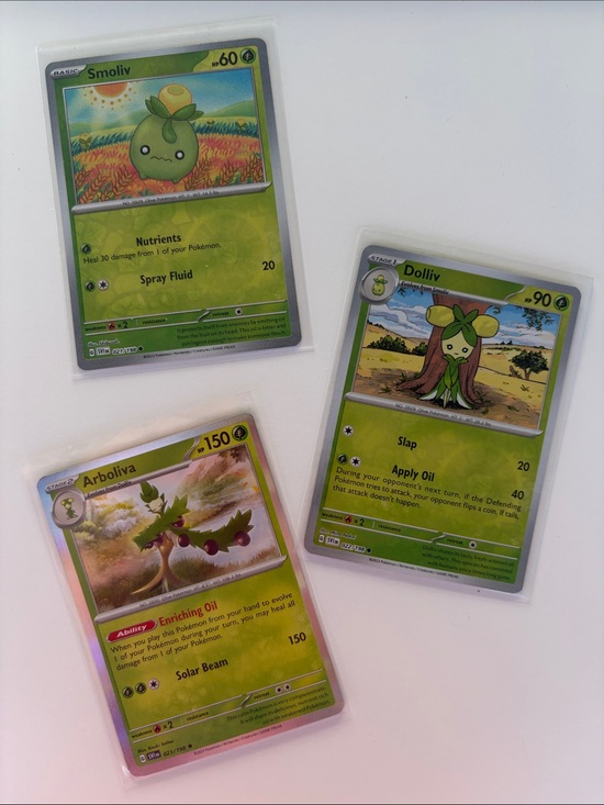 Pokemon Other - Smoliv Dolliv Arboliva Evolution Lot 3 Cards Reverse Holo | ✨5/$25✨